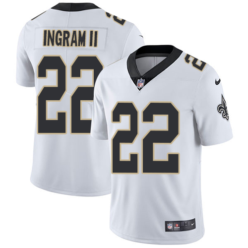 Nike Saints #22 Mark Ingram II White Men's Stitched NFL Vapor Untouchable Limited Jersey - Click Image to Close